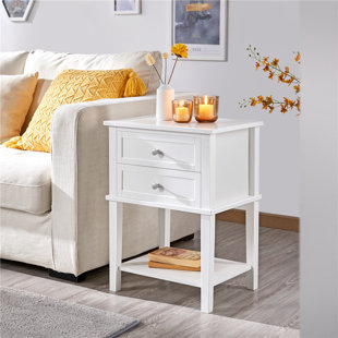 Tall side deals table white